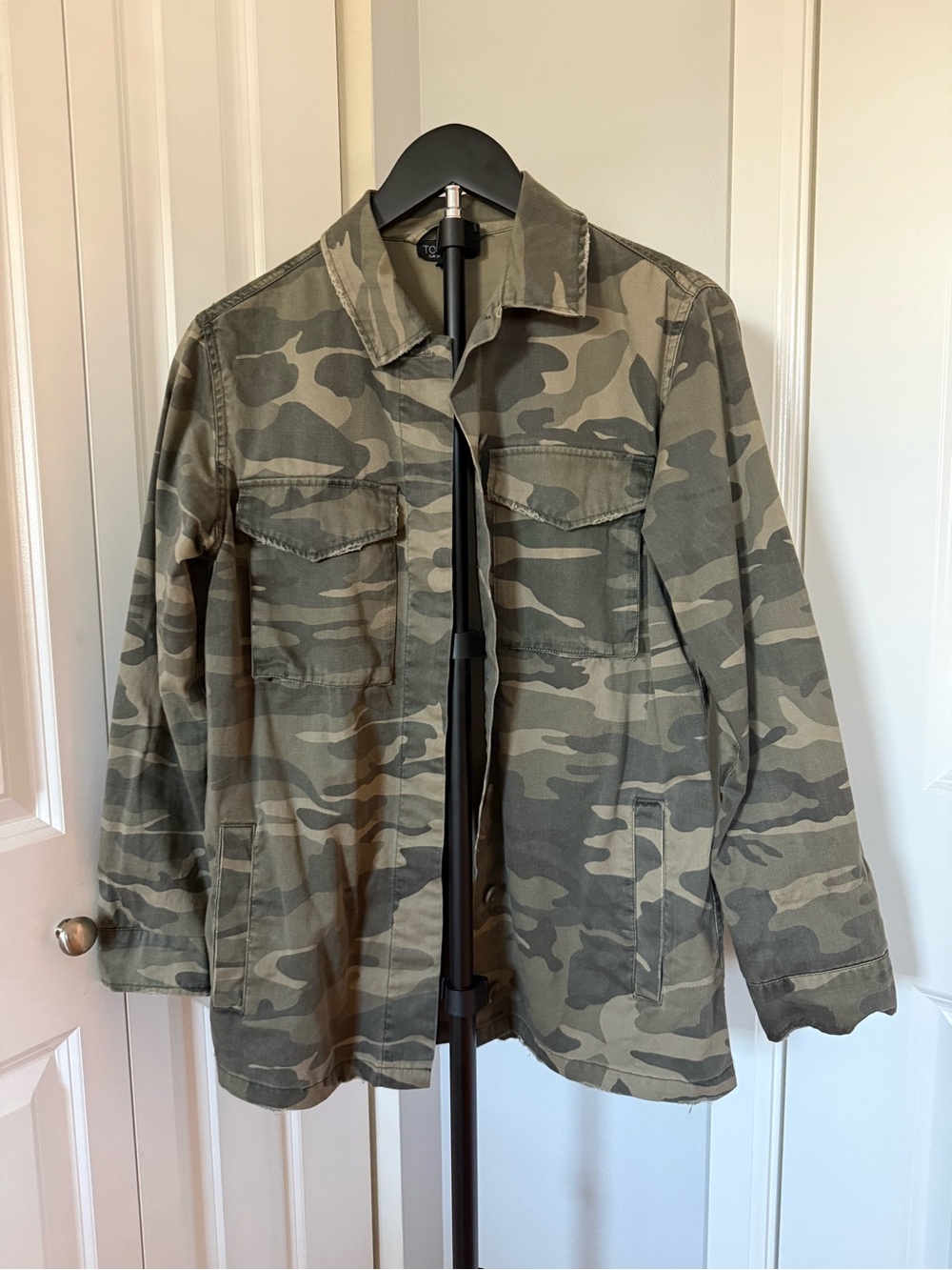 Topshop Olive & Tan Camo Utility Jacket